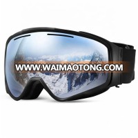 Interchangeable Lens UV400 Protection Magnetic Snow Goggles With Detachable Nose Guard