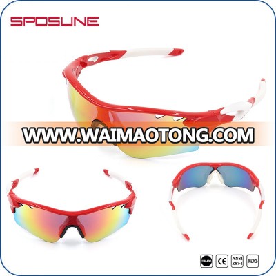 One Piece Lens Half Frame UV400 Protective Mirror Cycling Eyewear