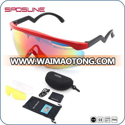 US New Trendy Stylish Special Frame Functional UV400 Outside Multi Safety Sports Sunglasses Youth