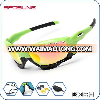 Two color tone frame bike riding sport sunglasses for small face