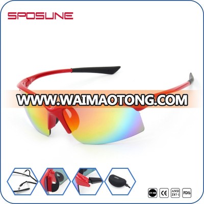 UV400 Cat 3 Mirror Coating Outside Activity Running Tennis Golf Sunglasses For Sport