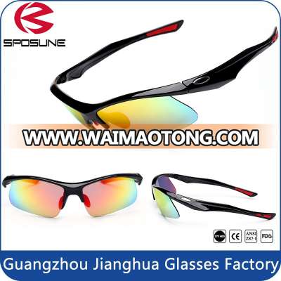 newest design cycling glasses interchangeable lens sports sun glasses baseball prescription glasses