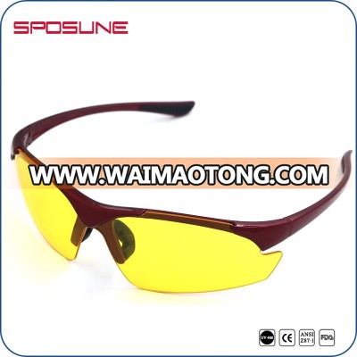 Wraparound Yellow Tinted Lens Anti-glare HD Vision Night View Driving Glasses