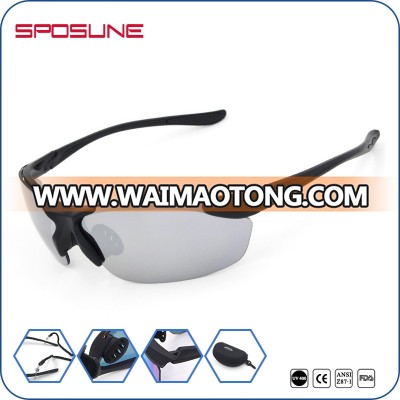 Custom logo printing bicycle sunglasses with colorful frameless