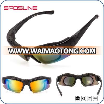 UV protect outdoor sports eyewear with removeable myopia insert