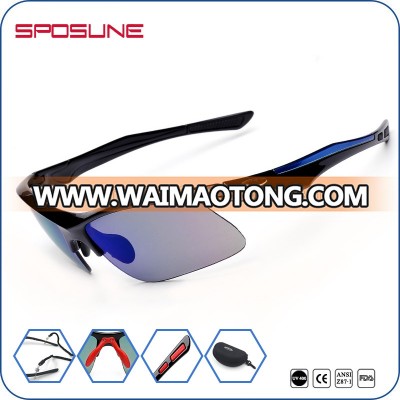 Factory wholesale two-piece lens UV400 outside running riding glasses