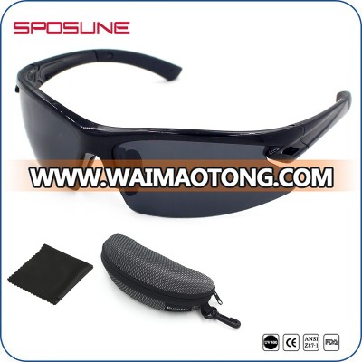 Black frame dark grey lens sports eyewear adjustable eye glasses