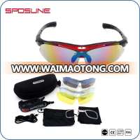 Factory In-stock No Minimum 5 Lens Interchangeable Bike Cycling Sports Sunglasses Polarized Bicycle