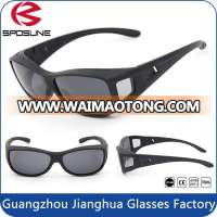 Matt Color Mirrored Coating Shaded Eyewear Cover Over Sunglasses Polarized