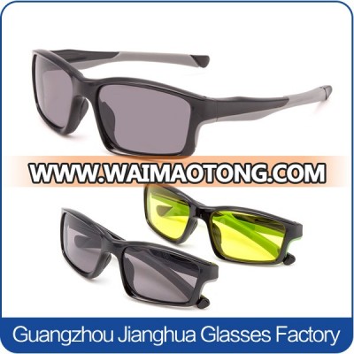 Stylish rubber tip UV 400 polarized high impact CE EN12321 sport style sun glasses