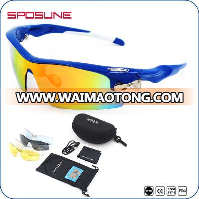 New trendy 2016 factory wholesale fashionable polarized sports racing glasses come with hard EVA case anti-scratches sunglasses